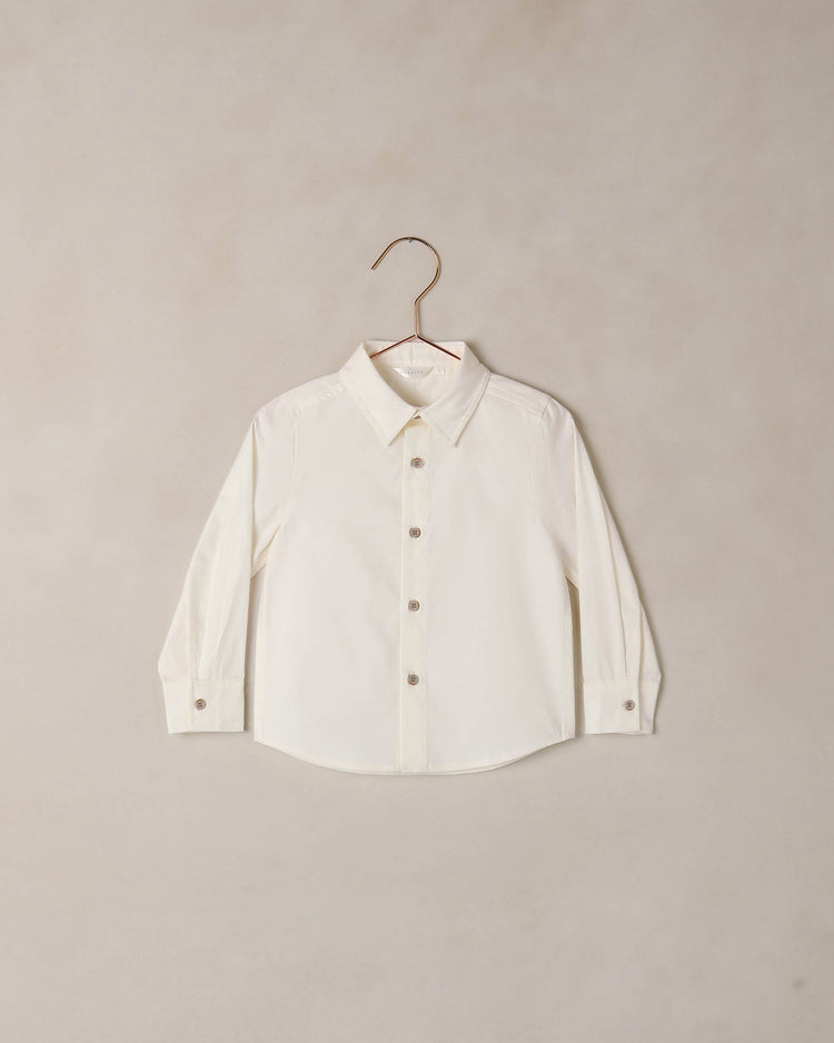 Harrison Button Down Ivory Poplin