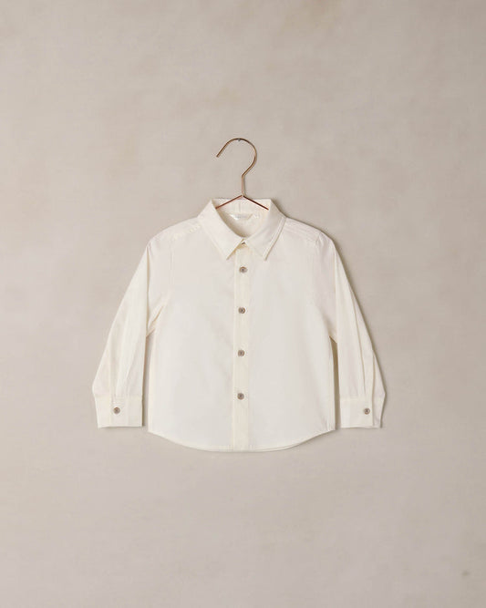 Harrison Button Down Ivory Poplin