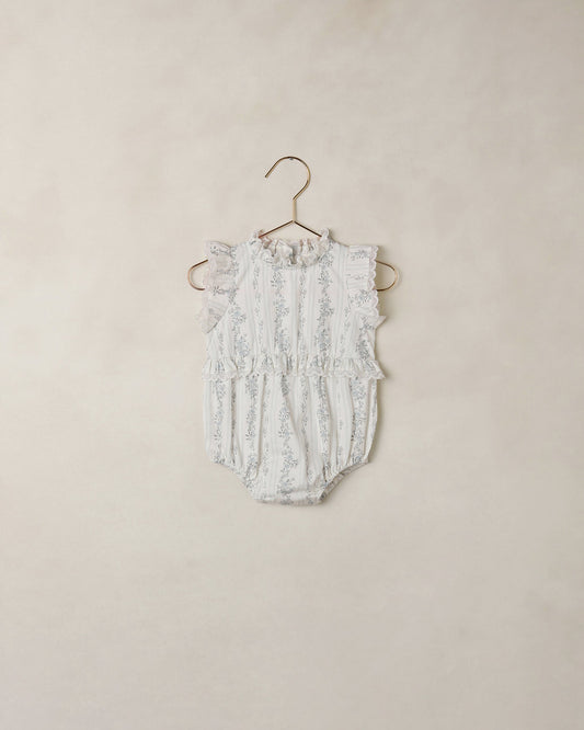 Alice Romper - French Floral Stripe