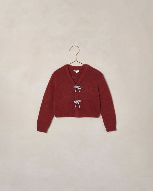 Noralee Bow Cardigan Ruby
