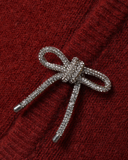 Noralee Bow Cardigan Ruby