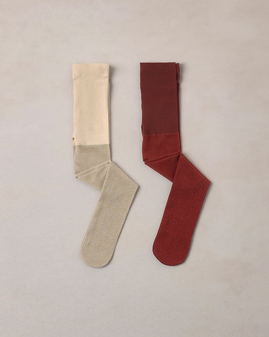 Noralee Shimmer Tights Champagne, Ruby