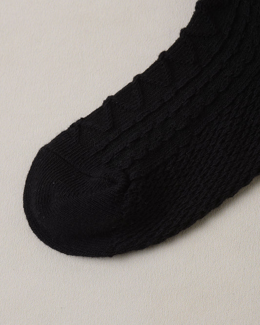 Ruffle Socks Black, Blush