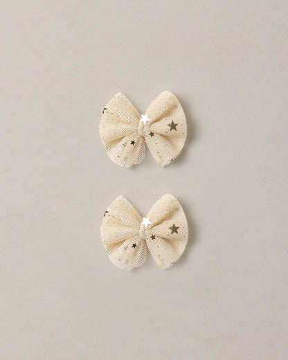 Flutter Tulle Clips Champagne