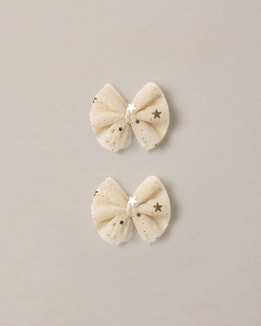 Flutter Tulle Clips Champagne