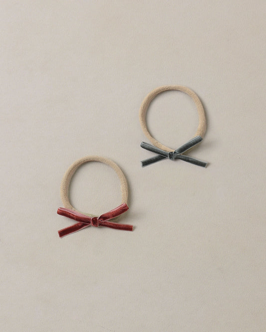 Noralee Baby Bow Headbands Green, Ruby