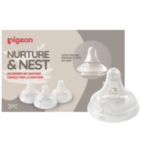 Nurture & Nest Silicone Nipple L(6M+), 3 Pcs