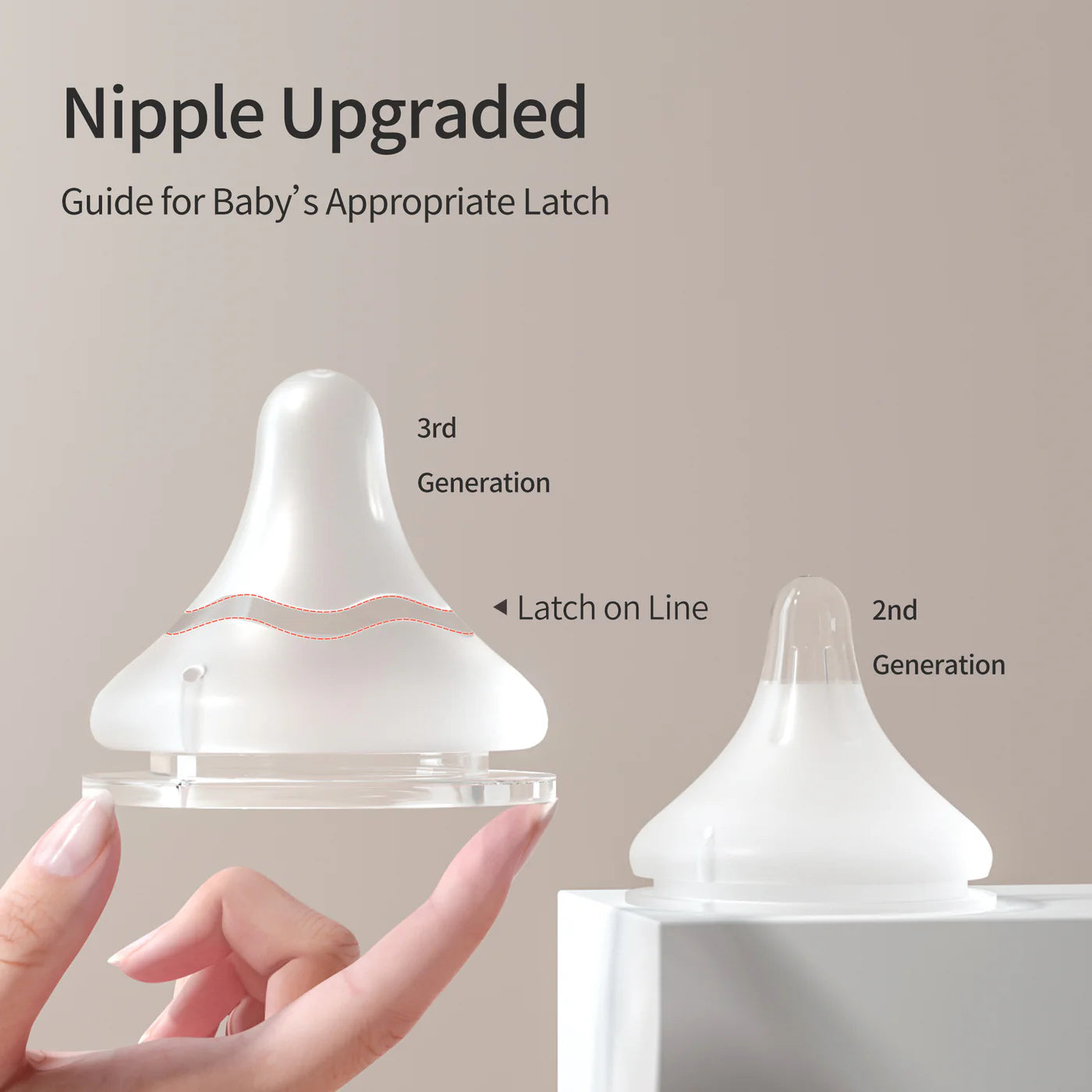 Nurture & Nest Silicone Nipple L(6M+), 3 Pcs