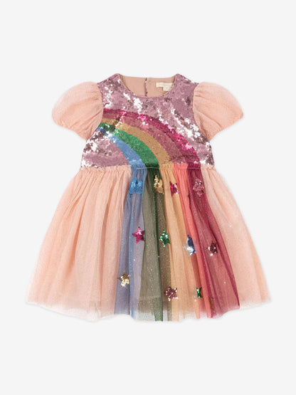 Odette Rainbow Dress - Pink