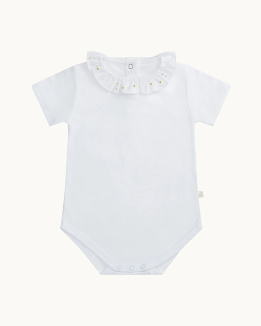 HEART AND ANGEL WING SHORT SLEEVE ONESIE