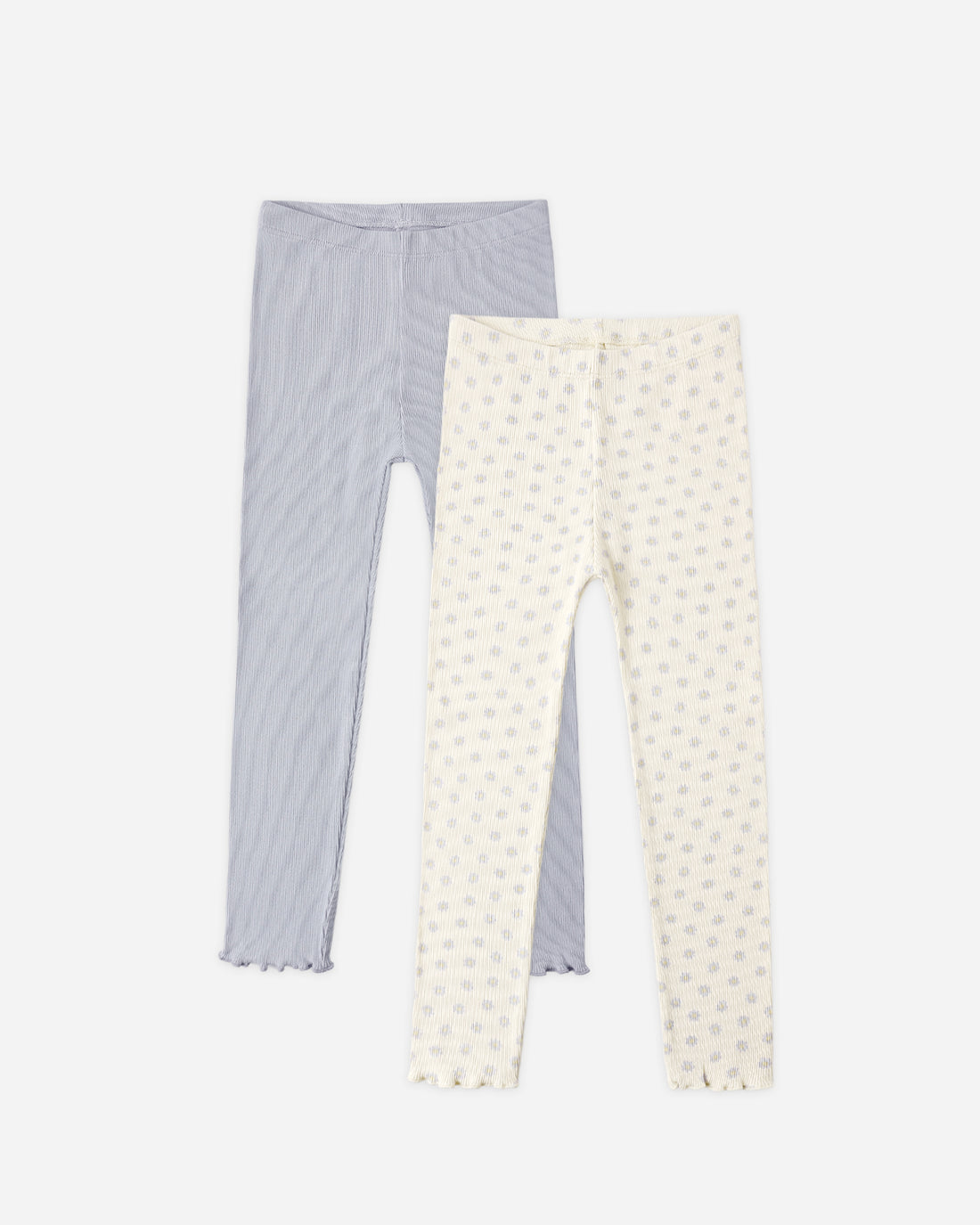 Ribbed Legging Set - Natural, Periwinkle
