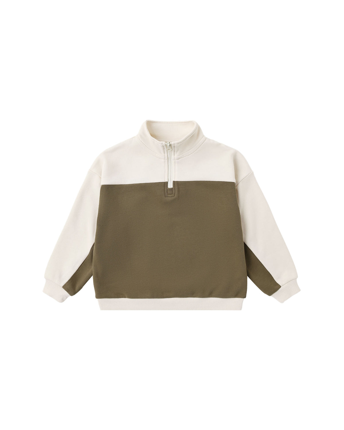 Rylee + Cru Quarter Zip Crew Olive