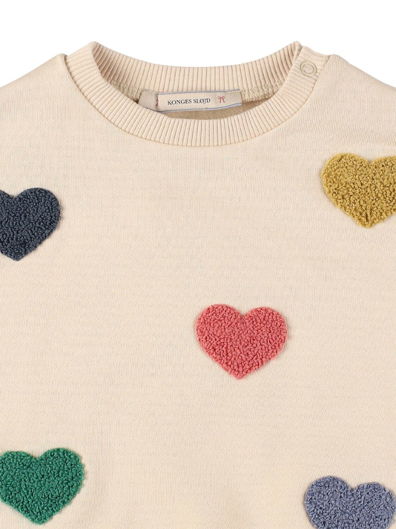 Print cotton blend crewneck sweatshirt