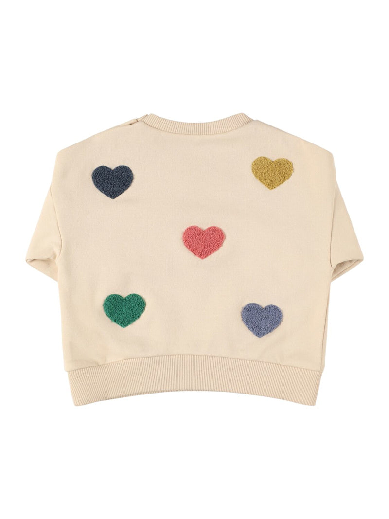 Print cotton blend crewneck sweatshirt