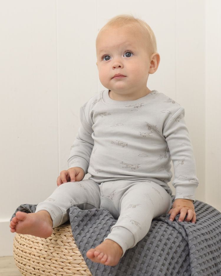 Jersey Pajama Set Airplane