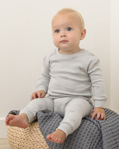 Jersey Pajama Set Airplane