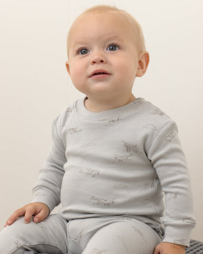 Jersey Pajama Set Airplane