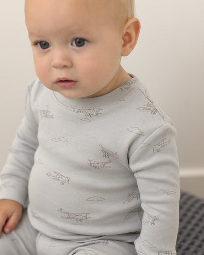 Jersey Pajama Set Airplane