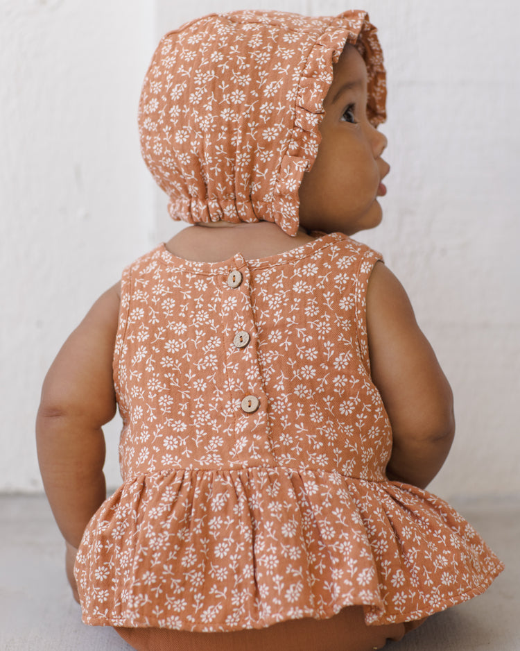 Sleeveless Peplum Set Poppy Floral