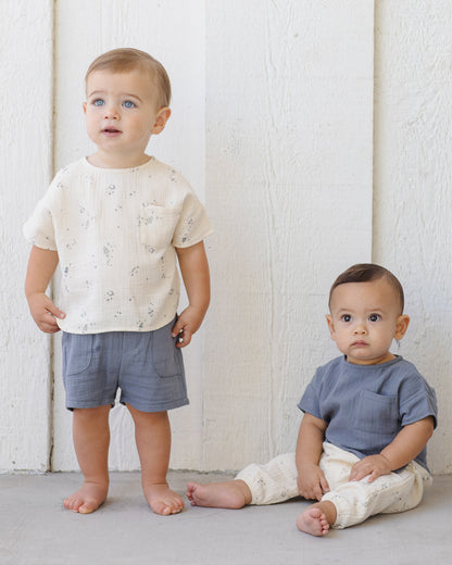 Woven Boxy Top Space