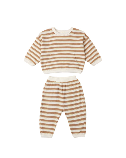 Waffle Slouch Set Spice Stripe