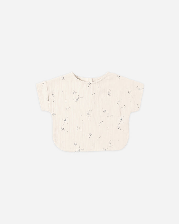 Woven Boxy Top Space
