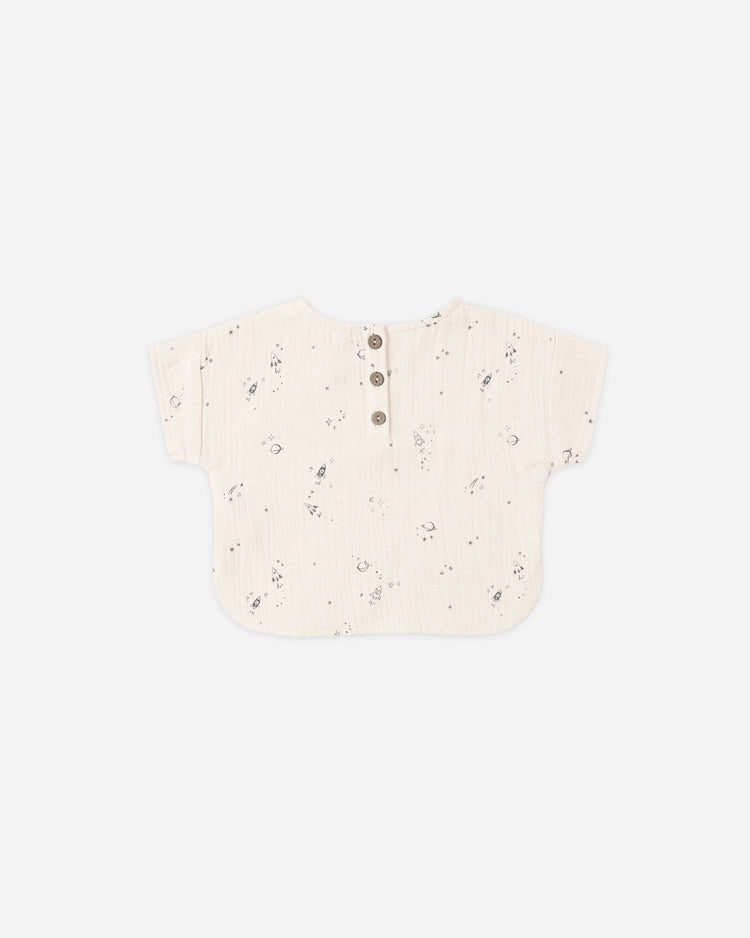 Woven Boxy Top Space