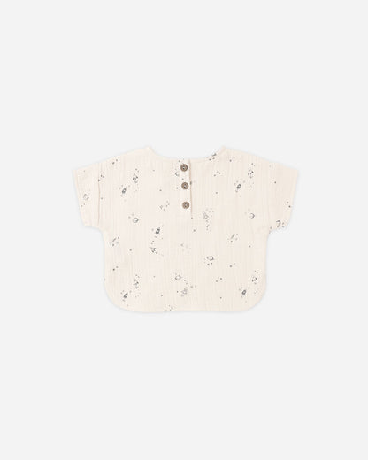 Woven Boxy Top Space