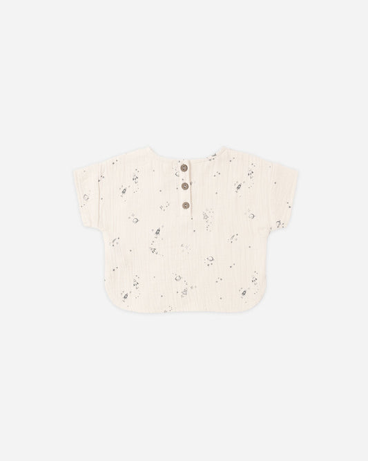 Woven Boxy Top Space