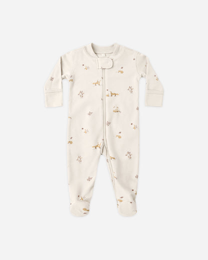 Zip Long Sleeve Sleeper Footie Fox Land