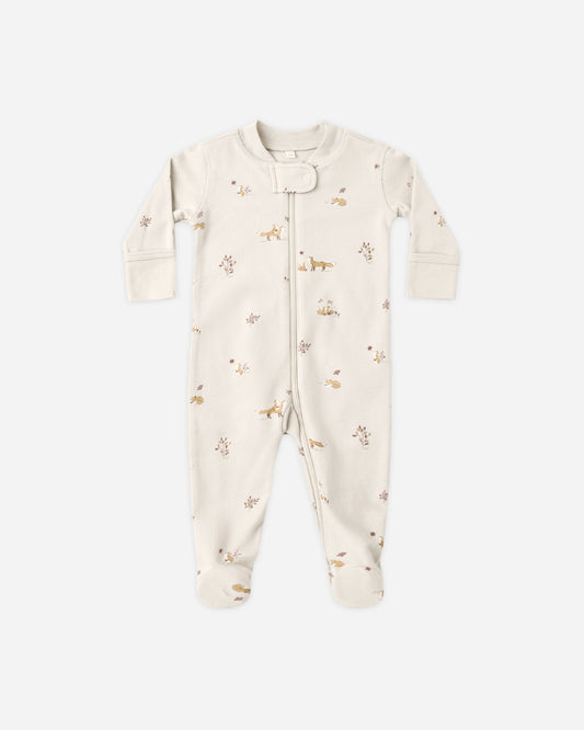 Zip Long Sleeve Sleeper Footie Fox Land