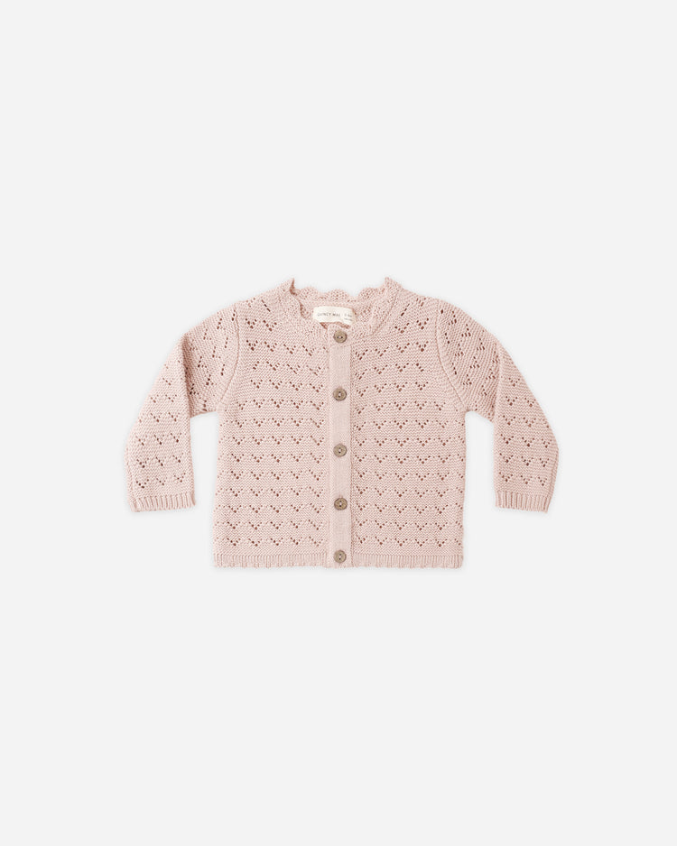 Scalloped Cardigan Blush