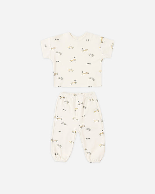 Jersey Tee + Pant Set Race Car