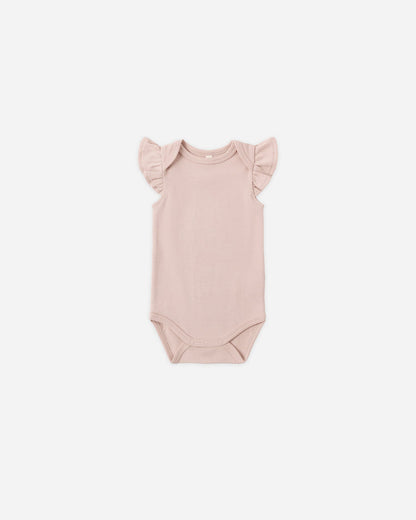 Flutter Sleeve Bodysuit Blush