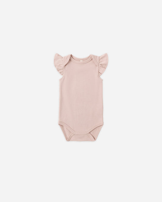 Flutter Sleeve Bodysuit Blush