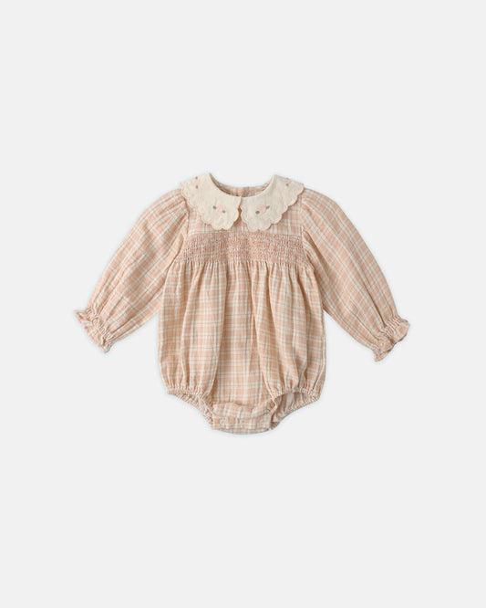 Callie Romper - Pink Plaid