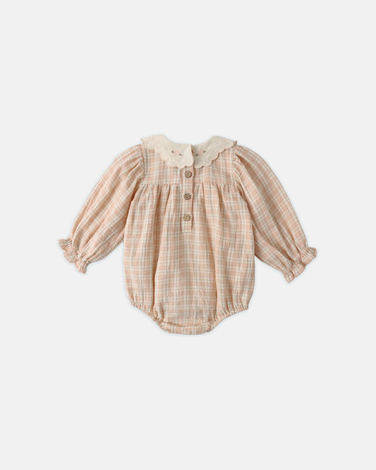 Callie Romper - Pink Plaid