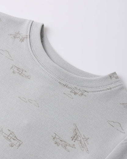 Jersey Pajama Set Airplane