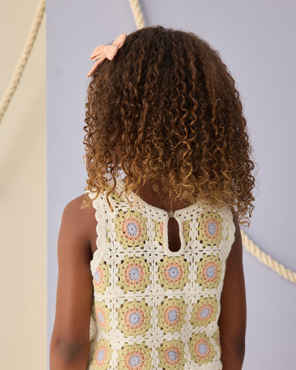 Crochet Tank Set - Citron Daisy Check