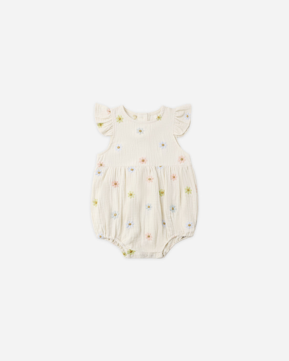 Amelia Romper - Embroidered Daisies
