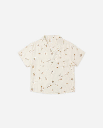 Lapel Collar Shirt - Coastal
