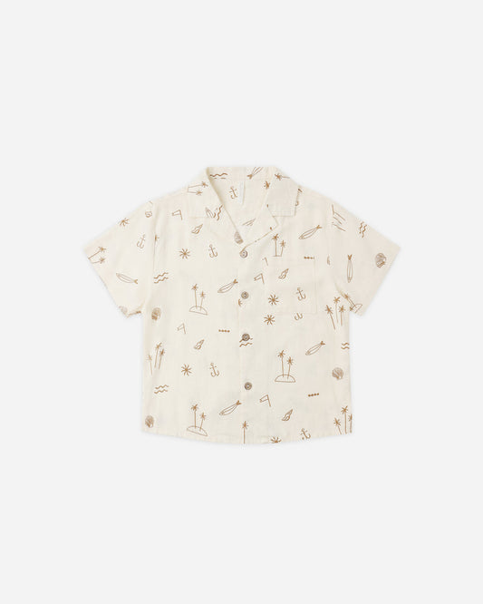 Lapel Collar Shirt - Coastal