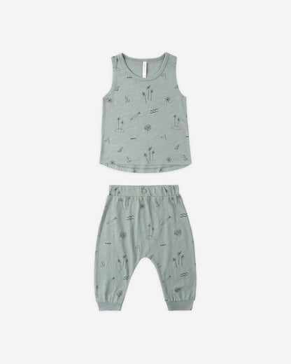 Tank + Slouch Pant Set - Coastal