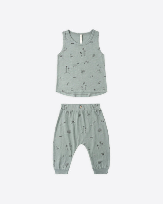 Tank + Slouch Pant Set - Coastal