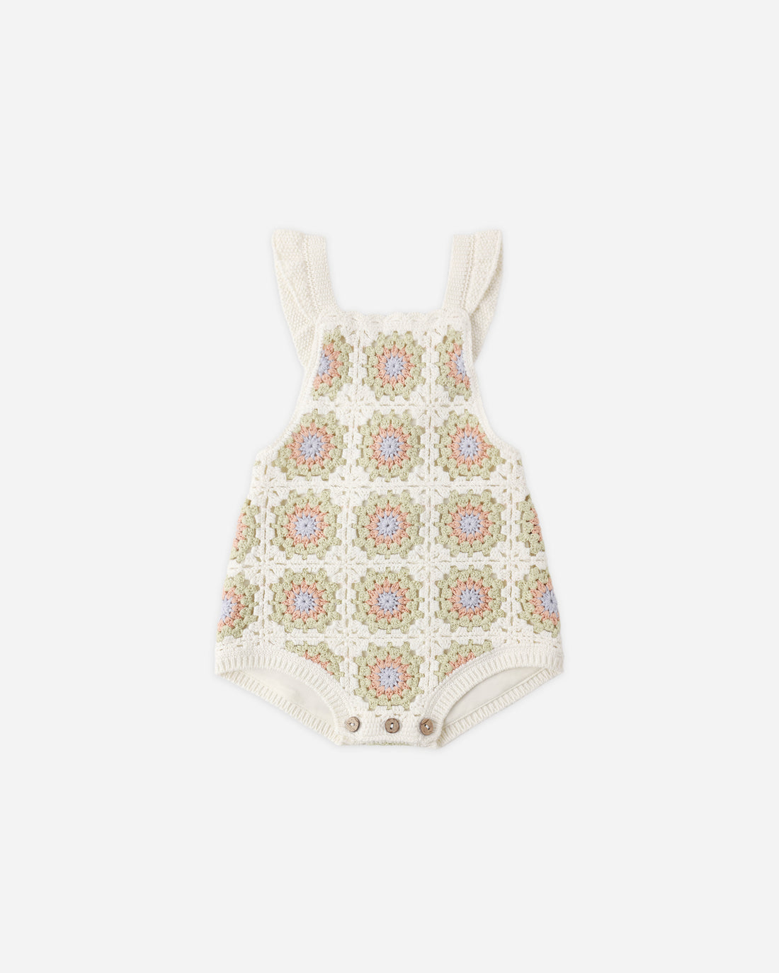 Crochet Romper - Citron Daisy Check