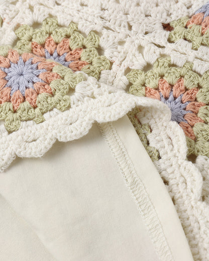 Crochet Tank Set - Citron Daisy Check