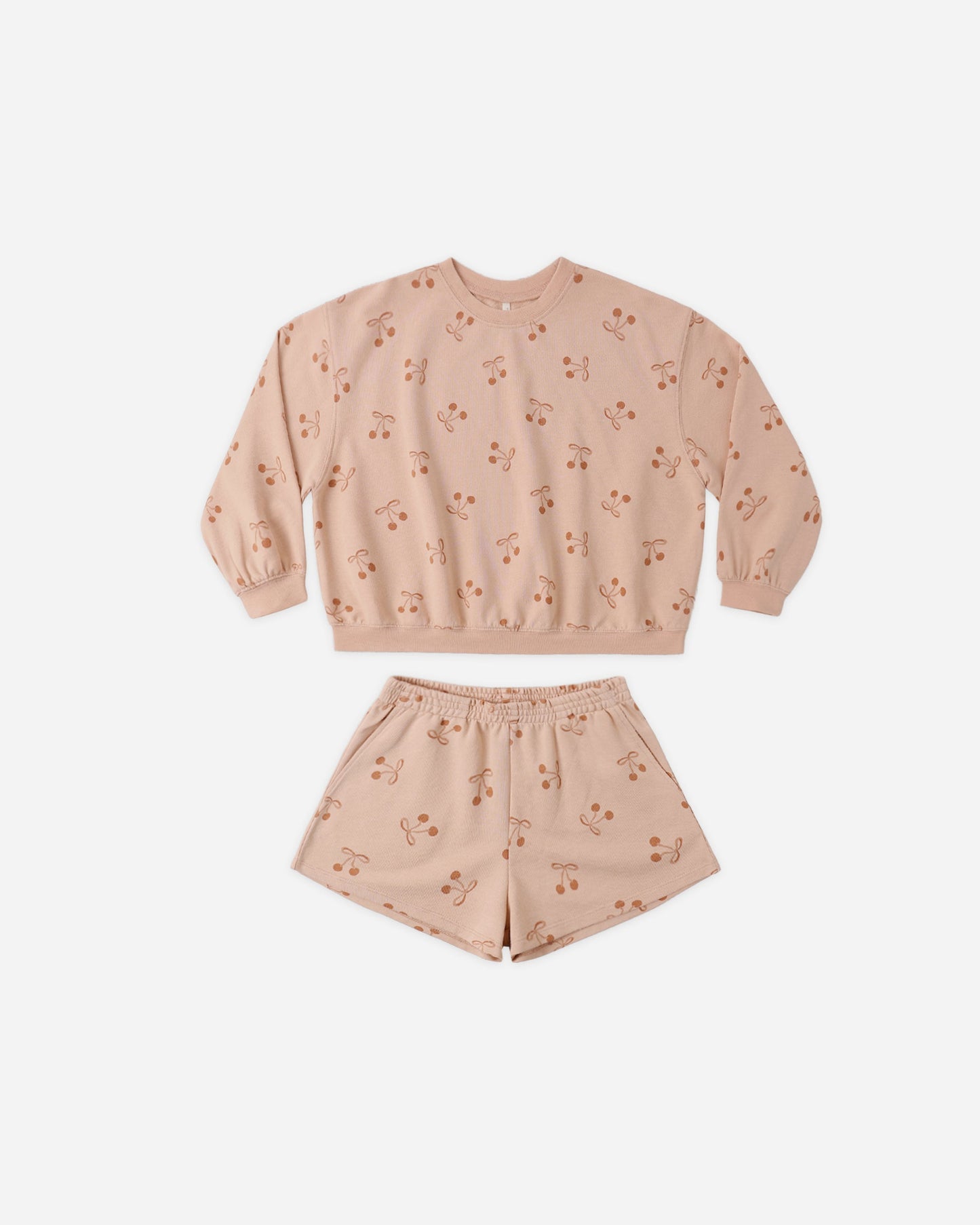 Summer Terry Set - Cherry Bows