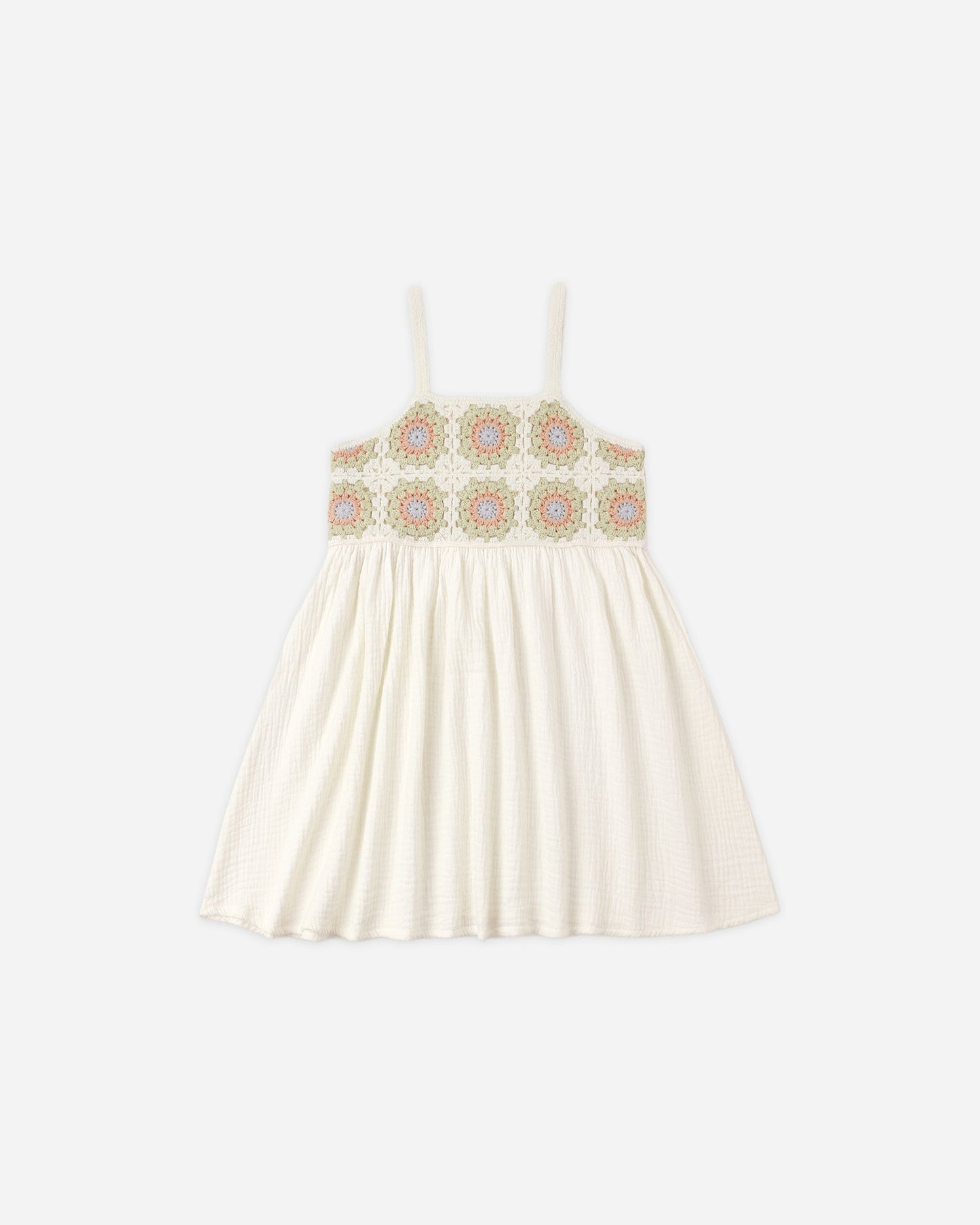Crochet Sundress - Citron Daisy Check