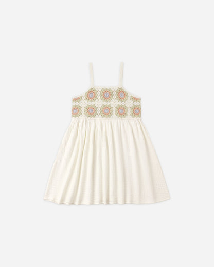 Crochet Sundress - Citron Daisy Check