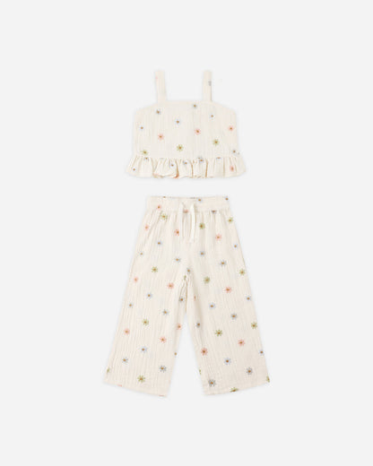 Kayli Set - Embroidered Daisies